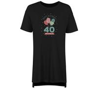 Shopagift Happy 40th Birthday Women's Nightie Fourty 40 and getting Old Night Shirt Black
