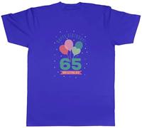 Shopagift Happy 65th Birthday Mens T-Shirt Sixty Five 65 and Getting Old Tee Gift Blue