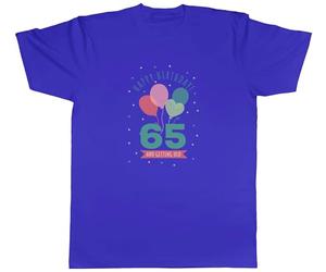 Shopagift Happy 65th Birthday Mens T-Shirt Sixty Five 65 and Getting Old Tee Gift Blue