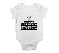 Shopagift Happy Birthday Big Daddy Baby Grow Vest Bodysuit White