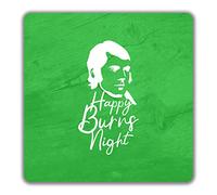 Shopagift Happy Burns Night 2 Pack Coasters - 9cm x 9cm