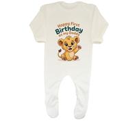 Shopagift Happy First Birthday as my Daddy Lion Cub Baby Romper Boys Girls
