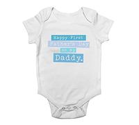 Shopagift Happy First Father's Day As My Daddy - Blue Baby Grow Vest Bodysuit