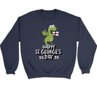 Shopagift Happy St George's Day Green Dragon English Sweatshirt Unisex Jumper