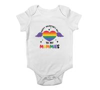 Shopagift Happy Valentines to my Mummies Baby Grow Vest Rainbow Heart Angel Wings Bodysuit Boys Girls