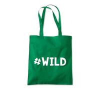 Shopagift Hashtag Wild Savage Unruly Crazy Adventurous Tote Shopping Beach Bag 10 Litres Capacity - 42cm x 38cm