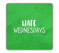 Shopagift Hate Wednesday's 2 Pack Coasters - 9cm x 9cm