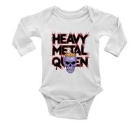 Shopagift Heavy Metal Queen Music Skull Rock Gothic Baby Grow Vest Bodysuit Boys Girls L/S