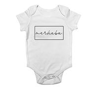 Shopagift Hello Different Language - Turkish Baby Vest Bodysuit White
