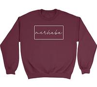 Shopagift Hello Different Language - Turkish Unisex Sweatshirt Jumper Maroon