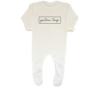 Shopagift Hello in Different Language - German Baby Grow Romper Suit White