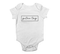 Shopagift Hello in Different Language - German Baby Vest Bodysuit White