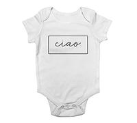 Shopagift Hello in Different Language - Italian Baby Grow Vest Bodysuit White
