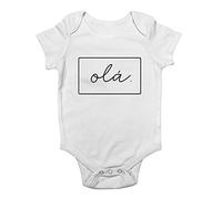 Shopagift Hello in Different Language - Portuguese Baby Vest Bodysuit White