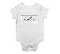 Shopagift Hello in Different Language - Spanish Baby Vest Bodysuit White