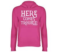 Shopagift Here Comes Trouble Unisex Hooded Top Hoodie