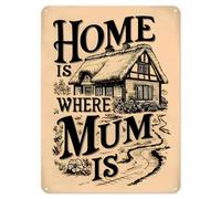 Shopagift Home is Where Mum Is Metal Poster Wall Tin Sign Man Cave Shed Bar Bedroom Home Kitchen - A5