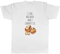 Shopagift Hot Cross Buns Mens T-Shirt I Like Big Buns & I Cannot Lie Tee Gift
