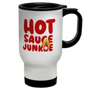 Shopagift Hot Sauce Junkie Travel Mug Chilli Spicy Tangy Stainless Steel 14oz Cup