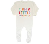 Shopagift I am a Little Mathematician Baby Grow Romper Suit Maths Numbers Counting Boys Girls White
