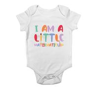Shopagift I am a Little Mathematician Baby Grow Vest Maths Numbers Counting Bodysuit Boys Girls
