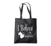 Shopagift I Believe in Unicorns Fairytales Mythical Tote Shopping Beach Bag 10 Litres Capacity - 42cm x 38cm