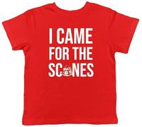 Shopagift I Came for The Scones Funny Afternoon Tea Bakery Kids T-Shirt Childrens Tee Boys Girls Red