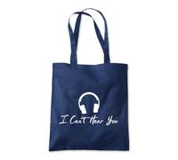 Shopagift I Can't Hear You Funny Headphones Tote Shopping Beach Bag 10 Litres Capacity - 42cm x 38cm