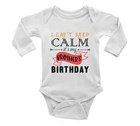 Shopagift I Can't Keep Calm It's My Brother's Birthday Long Sleeve Baby Grow Vest Bodysuit White