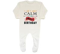 Shopagift I Can't Keep Calm It's My Daddy's Birthday Baby Grow Romper Suit Dad Papa Pops Boys Girls White