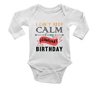 Shopagift I Can't Keep Calm It's My Grandma's Birthday Baby Grow Vest Bodysuit Granny Gran Nana Boys Girls L/S