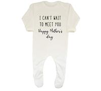 Shopagift I Can't Wait to Meet You Happy Mother's Day Baby Grow Romper Suit White