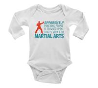 Shopagift I Do Martial Arts Baby Grow Vest Bodysuit Karate Taekwondo Kung Fu Boys Girls L/S