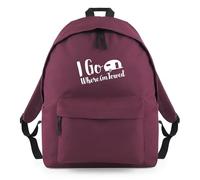 Shopagift I Go Where I Am Towed Caravan Traveller Backpack Rucksack 18 Litres Capacity - 42cm x 31cm x 21cm
