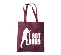 Shopagift I Got Guns Shooting Ammo Tote Shopping Beach Bag 10 Litres Capacity - 42cm x 38cm