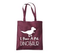 Shopagift I have a Pet Dinosaur Animals Prehistoric Funny Tote Shopping Beach Bag 10 Litres Capacity - 42cm x 38cm