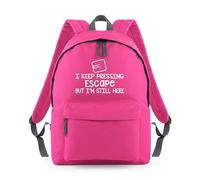 Shopagift I Keep Pressing Escape But I'm Still Here Backpack Rucksack 18 Litres Capacity - 42cm x 31cm x 21cm