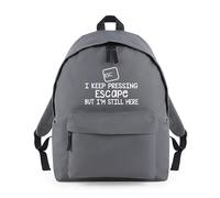 Shopagift I Keep Pressing Escape But I'm Still Here Backpack Rucksack 18 Litres Capacity - 42cm x 31cm x 21cm