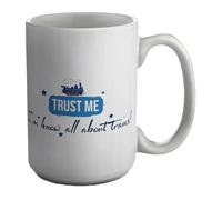 Shopagift I Know All About Trains Mug Rail Railway Model White 15oz Large Ceramic Cup