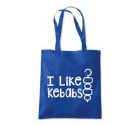 Shopagift I Like Kebabs Take Out Fast Food Meat Tote Shopping Beach Bag 10 Litres Capacity - 42cm x 38cm