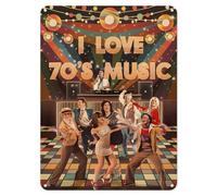 Shopagift I Love 70's Music Metal Poster Wall Sign Man Cave Shed Bar Bedroom Home Kitchen - A4