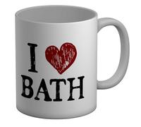 Shopagift I Love Bath Mug Somerset Historic City White 11oz Large Ceramic Cup