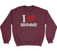 Shopagift I Love Brummie Sweatshirt Brum Birmingham Unisex Jumper Maroon