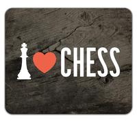 Shopagift I Love Chess King Piece Board Game Check Mate Mouse Mat Pad 24cm x 19cm