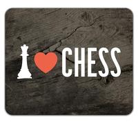 Shopagift I Love Chess Queen Piece Board Game Check Mate Mouse Mat Pad 24cm x 19cm