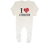 Shopagift I Love Chester Baby Grow Romper Suit Cheshire Roman Medieval City Boys Girls White