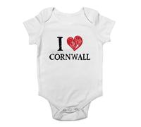 Shopagift I Love Cornwall Baby Vest Coastlines Cornish Pasties Bodysuit Boys Girls