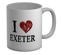 Shopagift I Love Exeter Mug Historic Devon City White 11oz Large Ceramic Cup