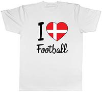 Shopagift I Love Football - Denmark T-Shirt White