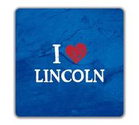 Shopagift I Love Lincoln 2 Pack Coasters Roman Castle Cathedral Iron Age - 9cm x 9cm